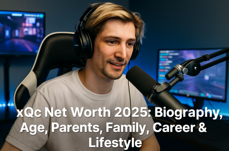 xQc livestreaming in a high-tech gaming studio setup.